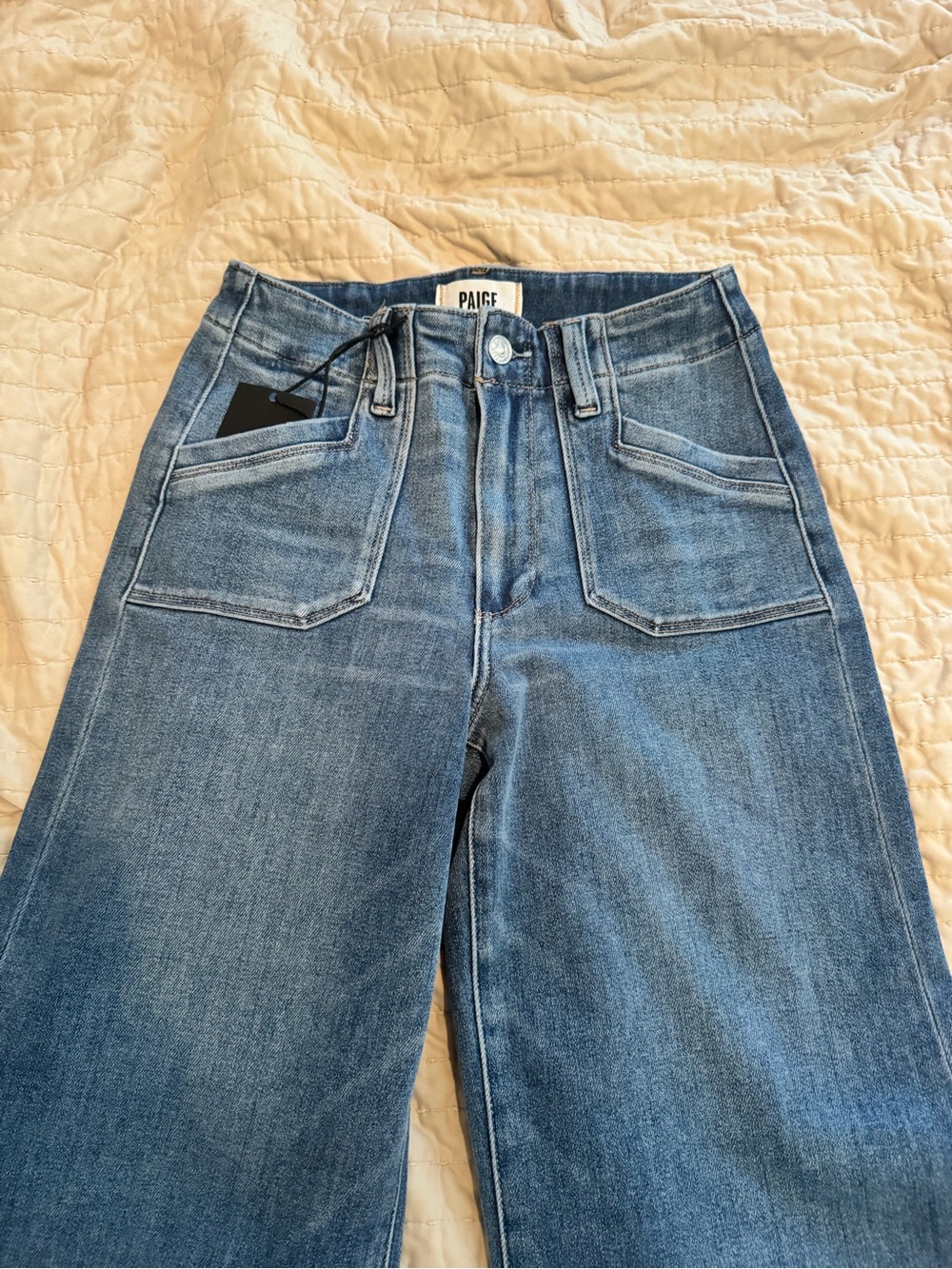 PAIGE Wide Leg High-Rise Jeans (Anessa) size 25Petite - Picture 8 of 13